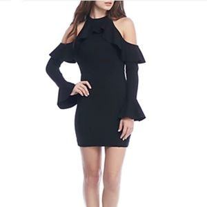 Free people long sleeve cold shoulder mini dress